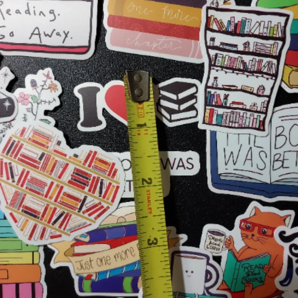 25 pcs. Book Readers Words Stickers. Random. Scrapbooking, Journaling, Laptop,